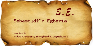 Sebestyén Egberta névjegykártya